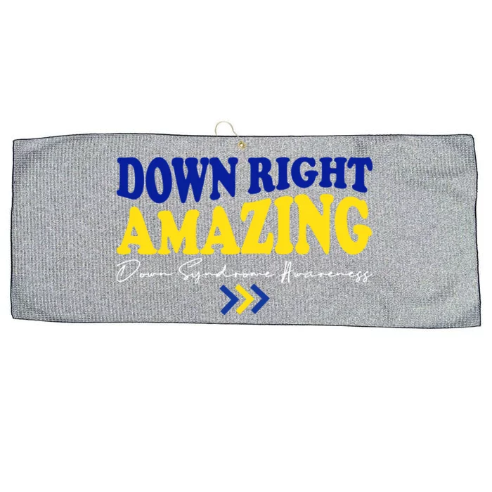 Down Right Amazing Down Syndrome Awareness Large Microfiber Waffle Golf Towel