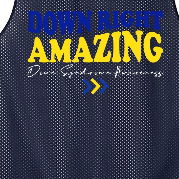 Down Right Amazing Down Syndrome Awareness Mesh Reversible Basketball Jersey Tank