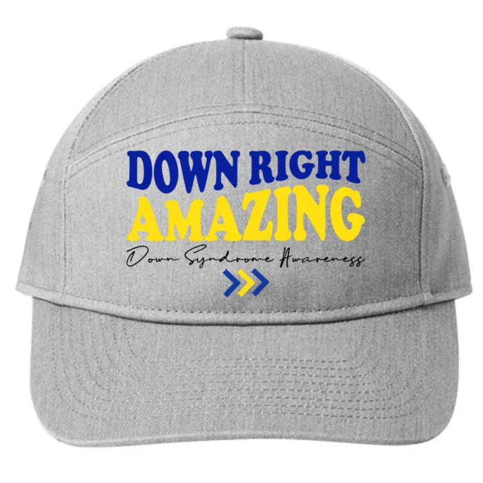 Down Right Amazing Down Syndrome Awareness 7-Panel Snapback Hat