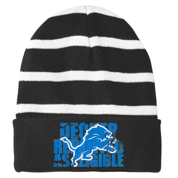 Decker Reported As Eligible Striped Beanie with Solid Band