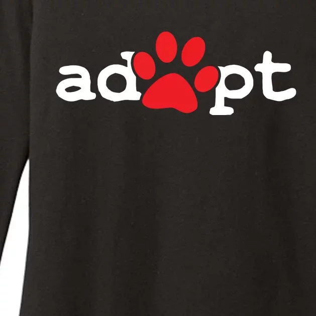 Dog Rescue Adopt Paw Womens CVC Long Sleeve Shirt