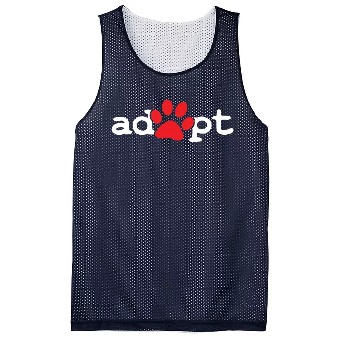 Dog Rescue Adopt Paw Mesh Reversible Basketball Jersey Tank