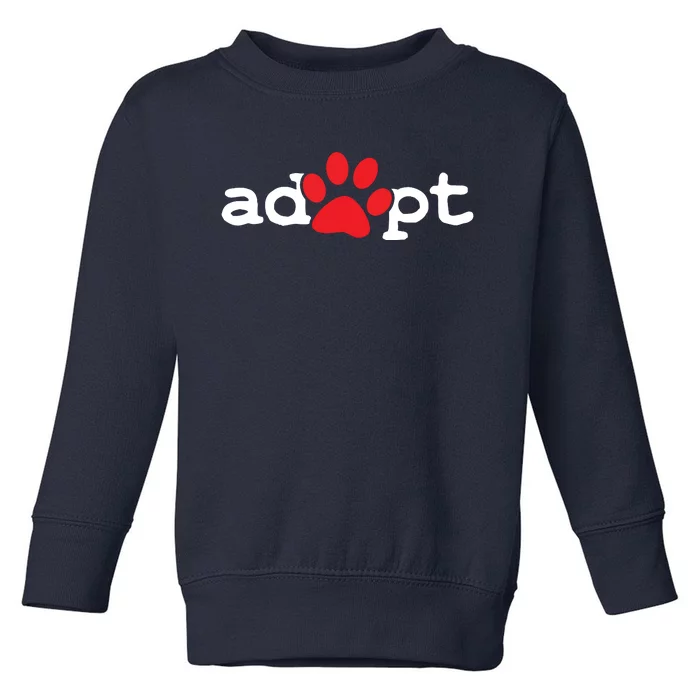 Dog Rescue Adopt Paw Toddler Sweatshirt