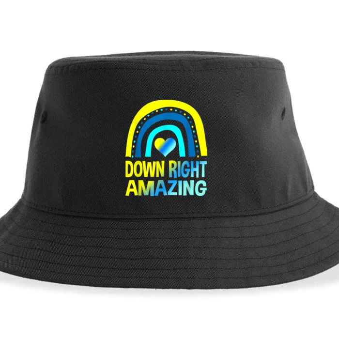 Down Right Amazing Down Syndrome Shirts Awareness Sustainable Bucket Hat