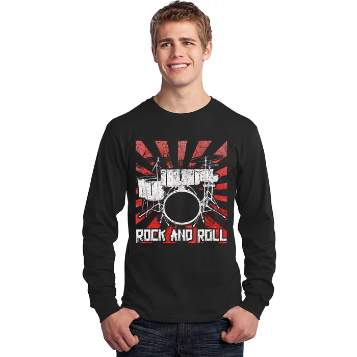 Drum Rock And Roll Drummer Music Long Sleeve Shirt