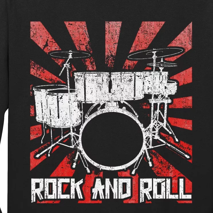 Drum Rock And Roll Drummer Music Long Sleeve Shirt