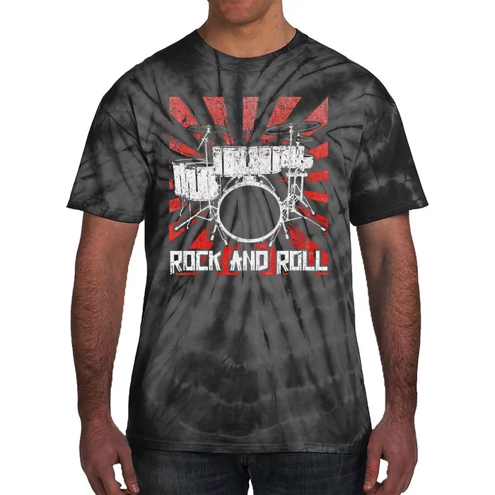 Drum Rock And Roll Drummer Music Tie-Dye T-Shirt