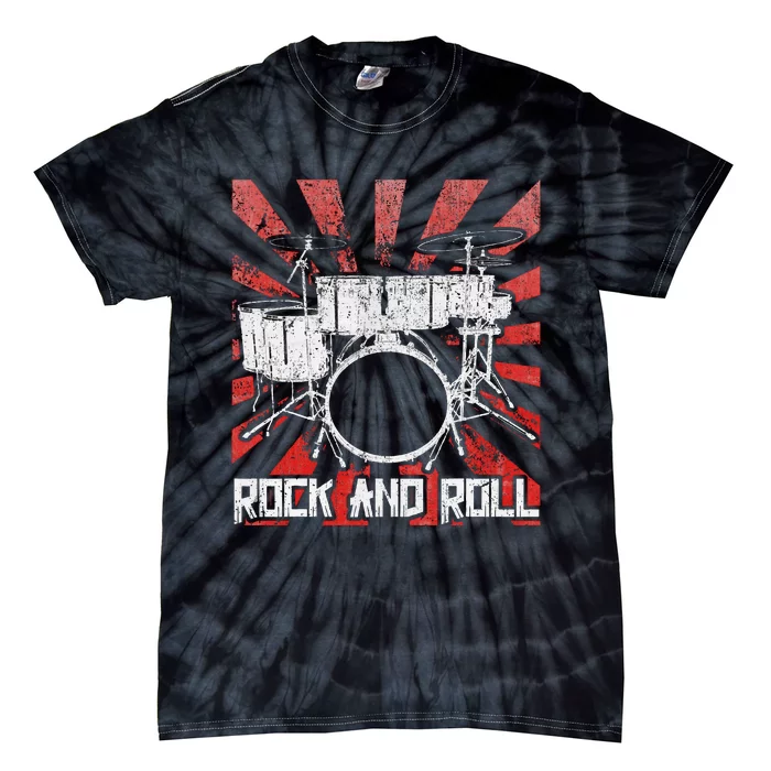 Drum Rock And Roll Drummer Music Tie-Dye T-Shirt