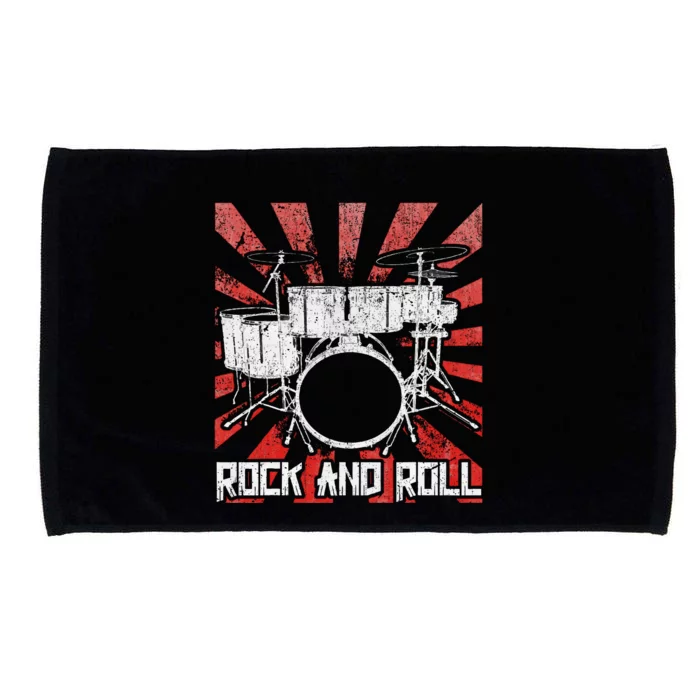 Drum Rock And Roll Drummer Music Microfiber Hand Towel