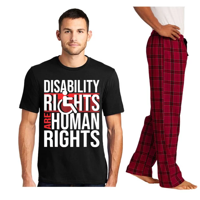 Disability Rights Are Human Rights Gift Funny Wheelchair Handicap Gift Pajama Set