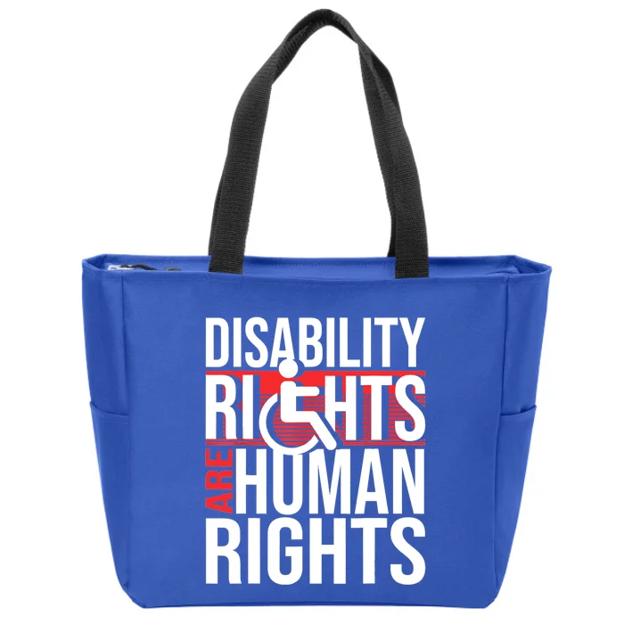 Disability Rights Are Human Rights Gift Funny Wheelchair Handicap Gift Zip Tote Bag