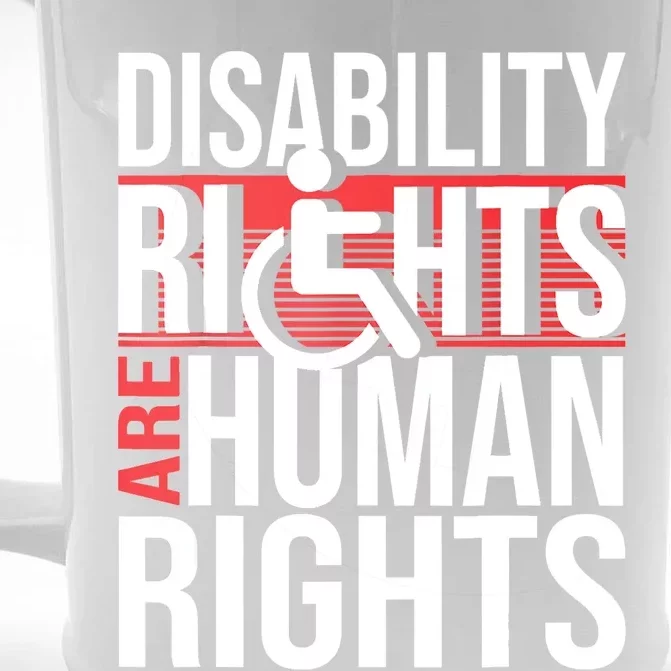 Disability Rights Are Human Rights Gift Funny Wheelchair Handicap Gift Front & Back Beer Stein