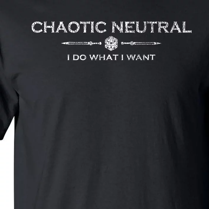 D20 Roleplay Alignments Chaotic Neutral Tall T-Shirt