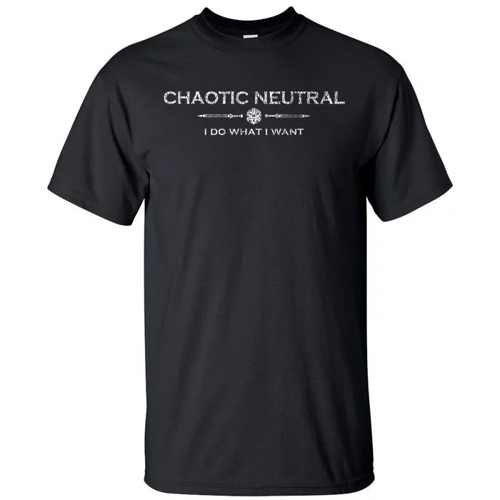 D20 Roleplay Alignments Chaotic Neutral Tall T-Shirt