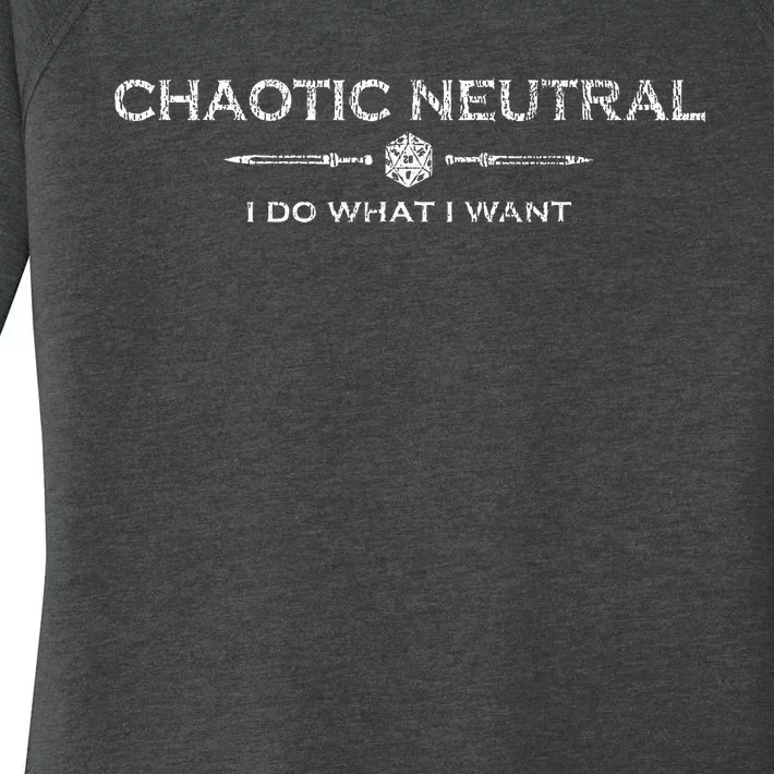 D20 Roleplay Alignments Chaotic Neutral Women's Perfect Tri Tunic Long Sleeve Shirt