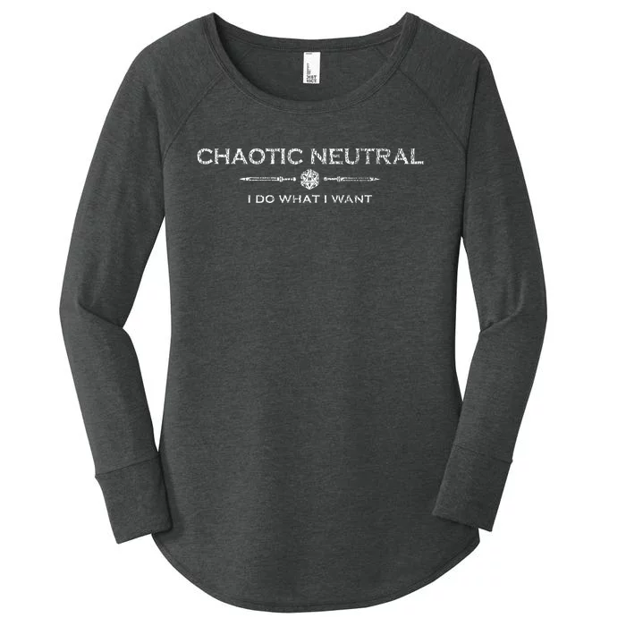 D20 Roleplay Alignments Chaotic Neutral Women's Perfect Tri Tunic Long Sleeve Shirt