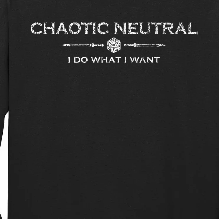 D20 Roleplay Alignments Chaotic Neutral Tall Long Sleeve T-Shirt