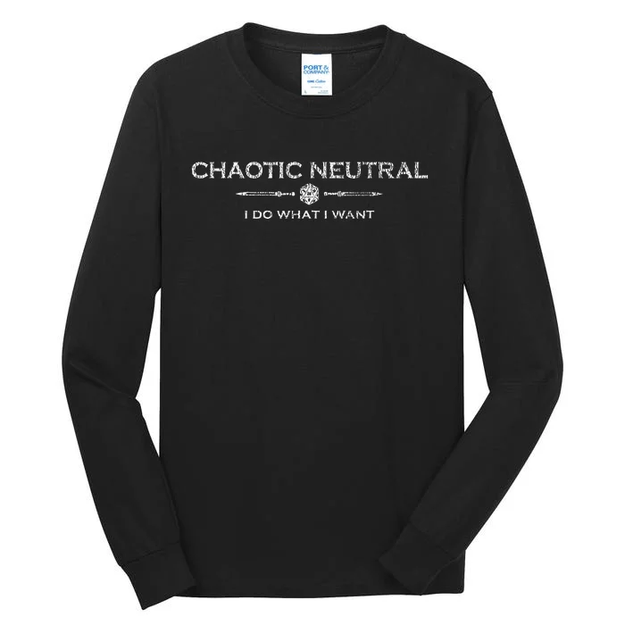 D20 Roleplay Alignments Chaotic Neutral Tall Long Sleeve T-Shirt