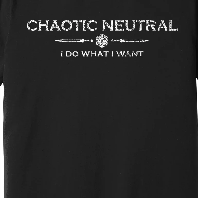 D20 Roleplay Alignments Chaotic Neutral Premium T-Shirt