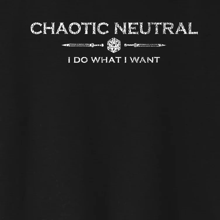 D20 Roleplay Alignments Chaotic Neutral Women's Crop Top Tee