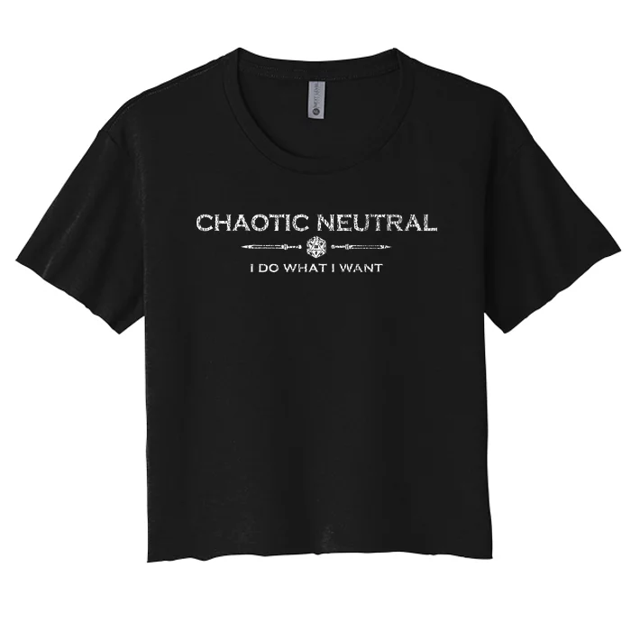 D20 Roleplay Alignments Chaotic Neutral Women's Crop Top Tee