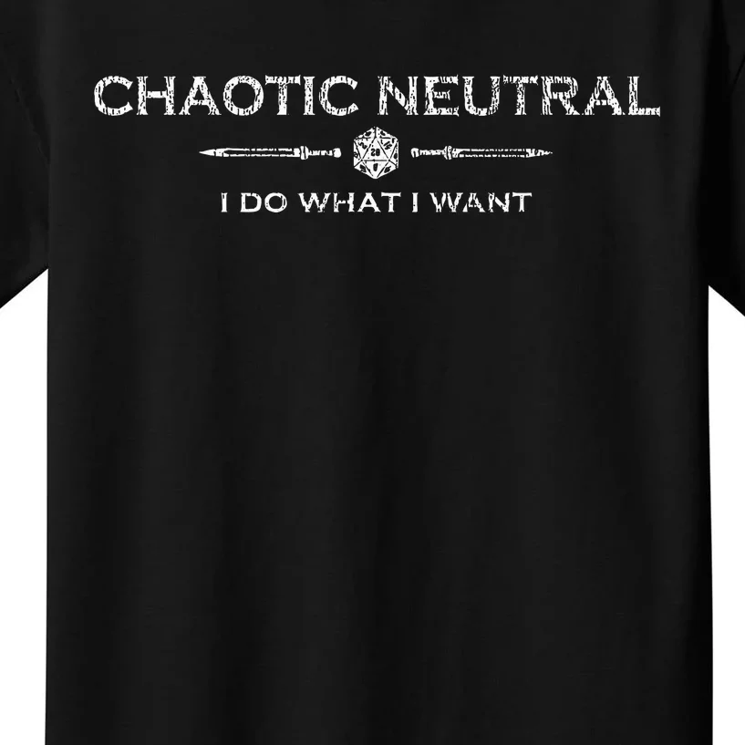 D20 Roleplay Alignments Chaotic Neutral Kids T-Shirt