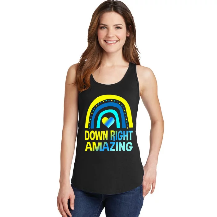 Down Right Amazing Down Syndrome Awareness Ladies Essential Tank