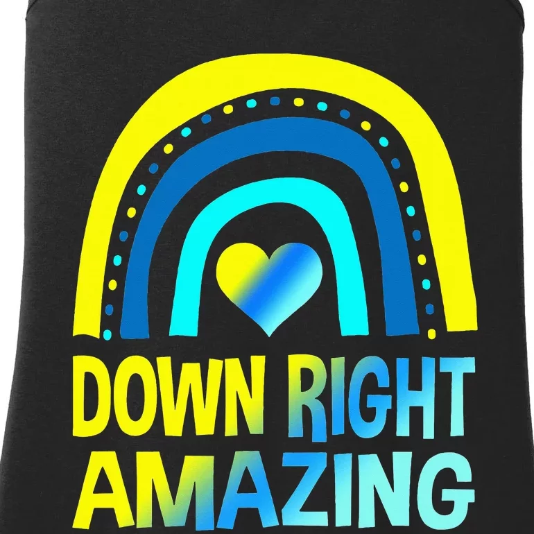 Down Right Amazing Down Syndrome Awareness Ladies Essential Tank