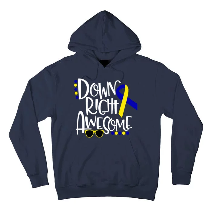 Down Right Awesome Down Syndrome Awareness Ribbon Tall Hoodie