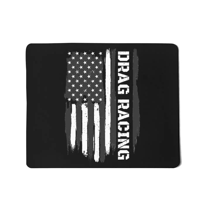 Drag Racing American Flag Drag Racer Race Car Lover Mousepad