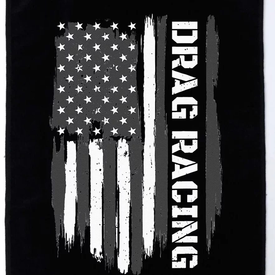 Drag Racing American Flag Drag Racer Race Car Lover Platinum Collection Golf Towel