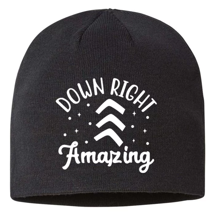 Down Right Amazing Down Syndrome Awareness Gift 8 1/2in Sustainable Knit Beanie