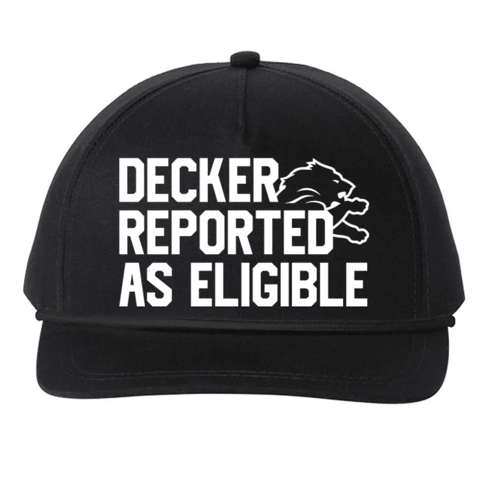 Decker Reported As Eligible Snapback Five-Panel Rope Hat