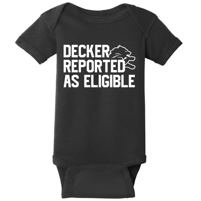 Decker Reported As Eligible Baby Bodysuit