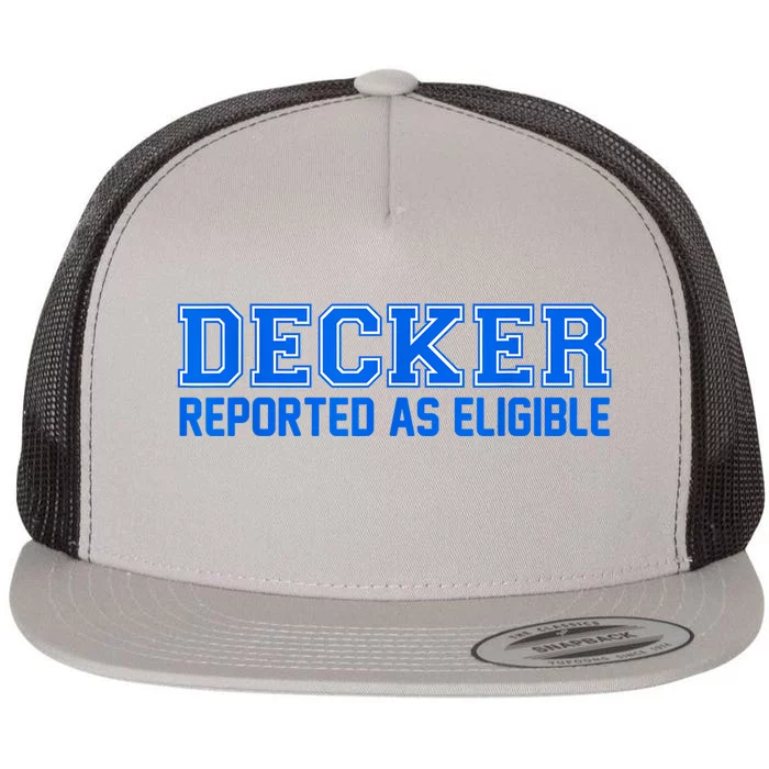 Decker Reported As Eligible Flat Bill Trucker Hat