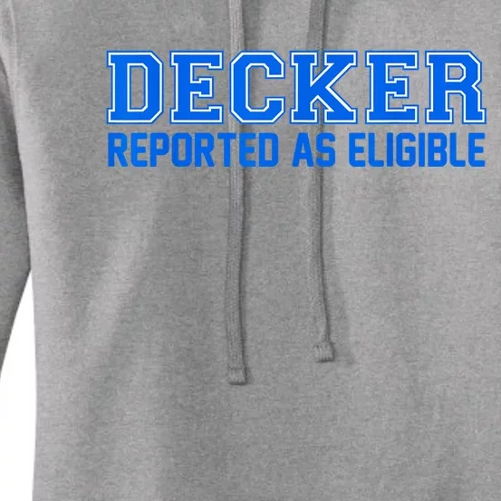 Decker Reported As Eligible Women's Pullover Hoodie