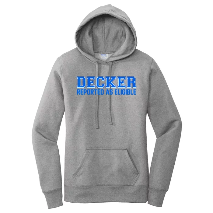 Decker Reported As Eligible Women's Pullover Hoodie