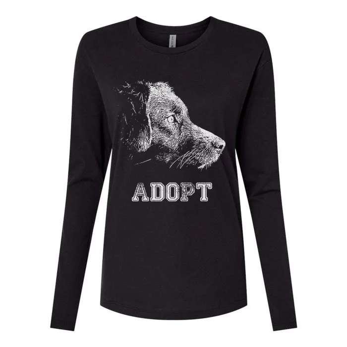 Dog Rescue And Adopt Womens Cotton Relaxed Long Sleeve T-Shirt