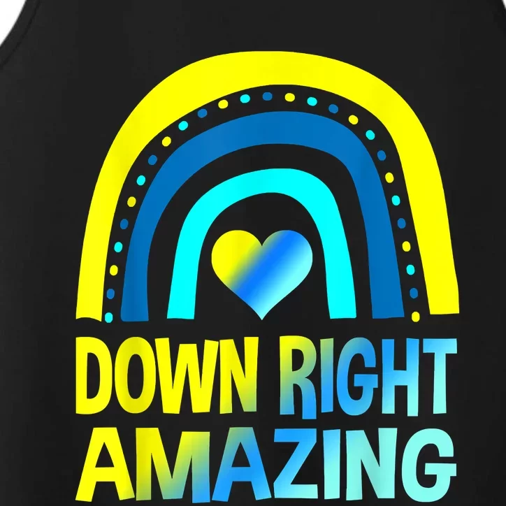 Down Right Amazing Down Syndrome Awareness Performance Tank