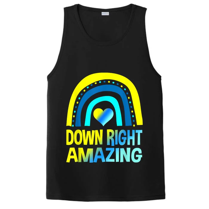 Down Right Amazing Down Syndrome Awareness Performance Tank