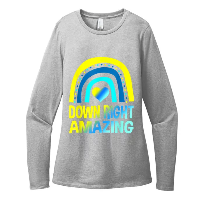 Down Right Amazing Down Syndrome Awareness Womens CVC Long Sleeve Shirt