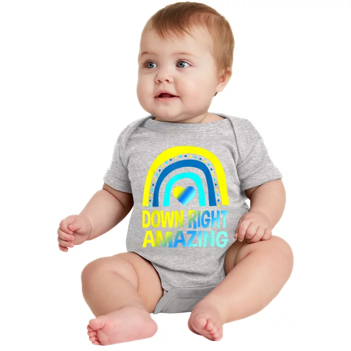 Down Right Amazing Down Syndrome Awareness Baby Bodysuit