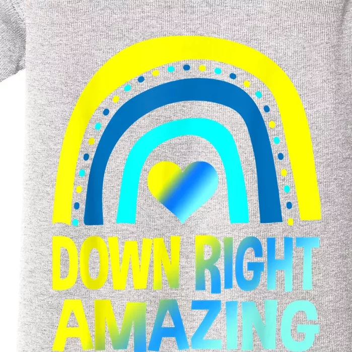 Down Right Amazing Down Syndrome Awareness Baby Bodysuit