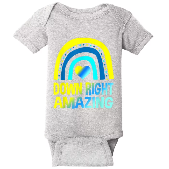 Down Right Amazing Down Syndrome Awareness Baby Bodysuit