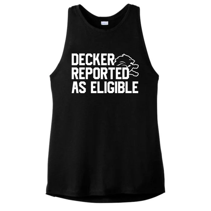 Decker Reported As Eligible Funny Saying Ladies Tri-Blend Wicking Tank