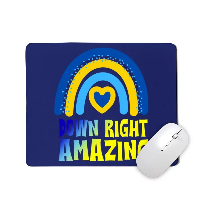 Down Right Amazing Rainbow Down Syndrome Awareness Mousepad