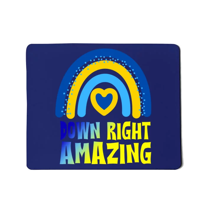 Down Right Amazing Rainbow Down Syndrome Awareness Mousepad