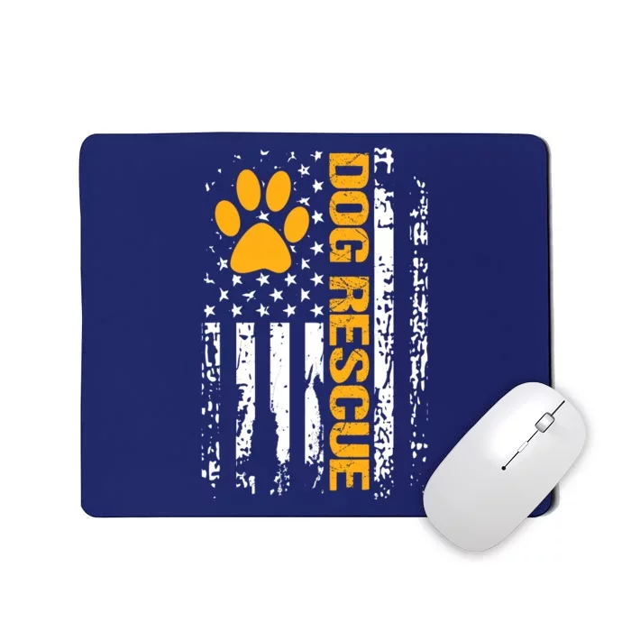 Dog Rescue American Flag Dog Shelter Dog Adoption Mousepad