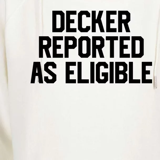 Decker Reported As Eligible Womens Funnel Neck Pullover Hood