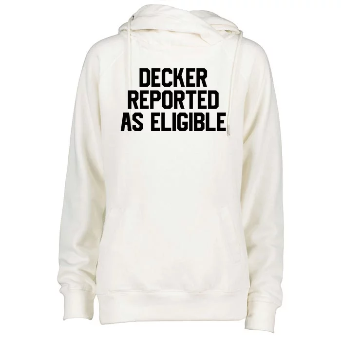 Decker Reported As Eligible Womens Funnel Neck Pullover Hood